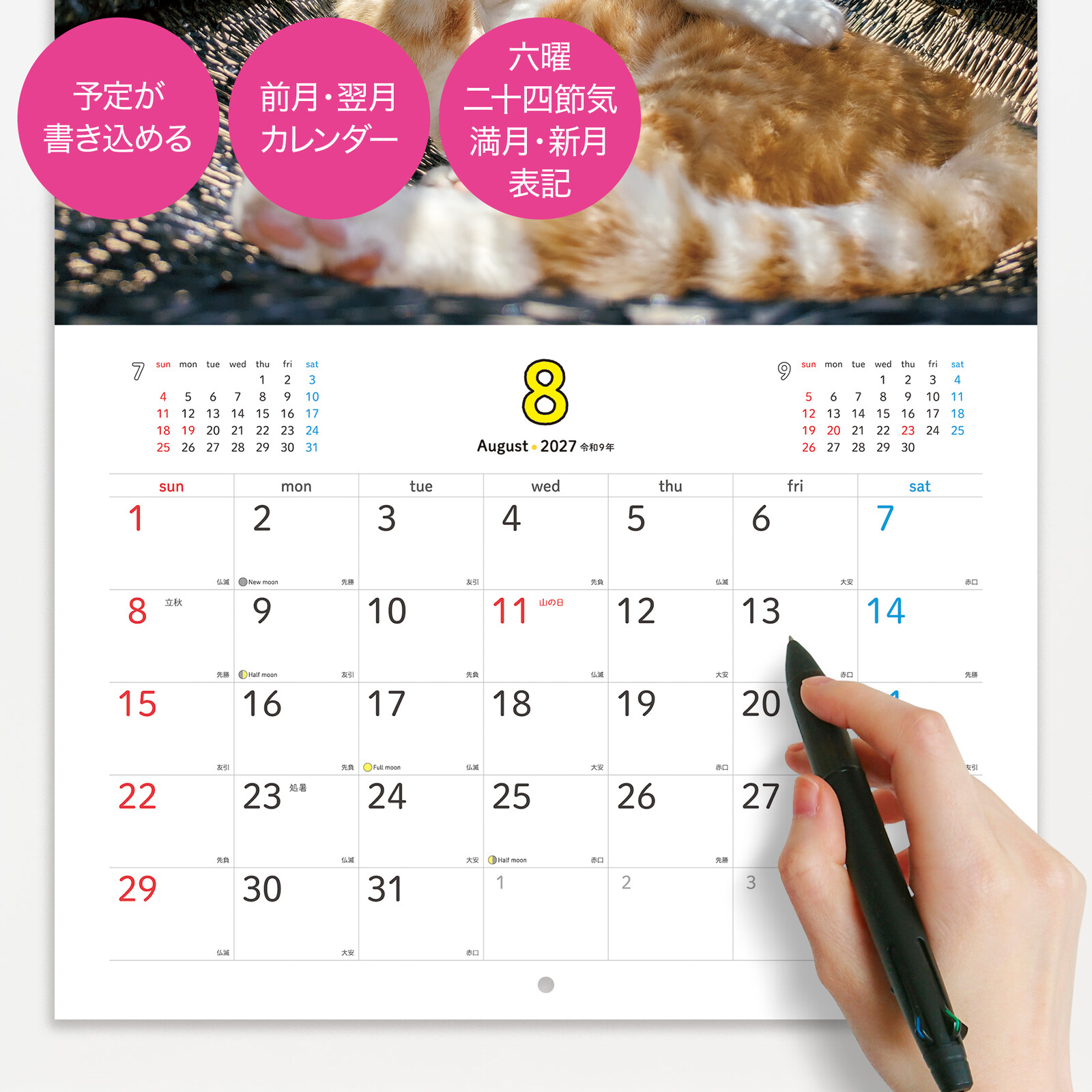 2027 고양이 성주 쥬로 달력 치즈고양이 캘린더 상세 이미지 5